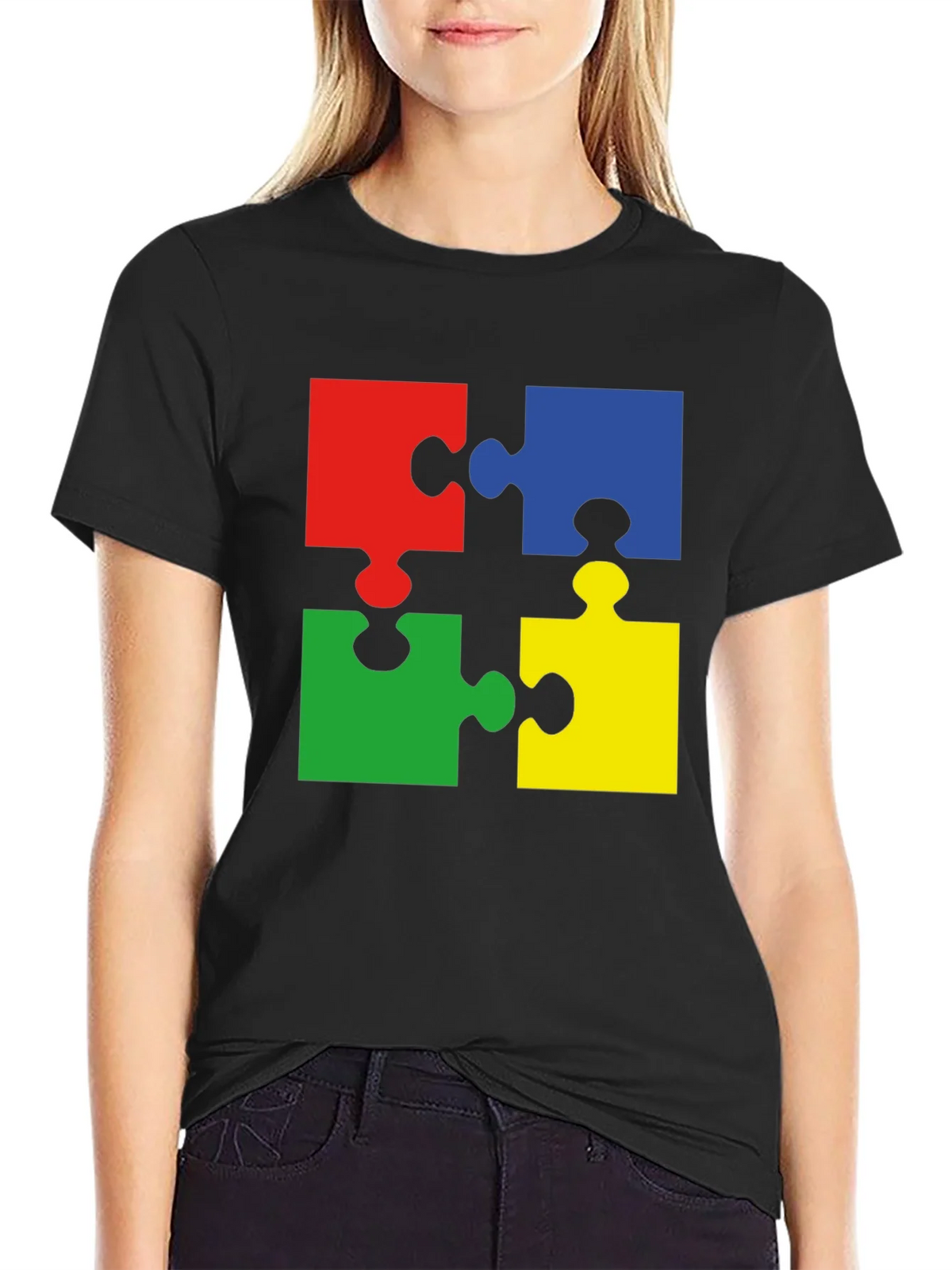 Autism Awareness Puzzle Piece Graphic Tee product image 5