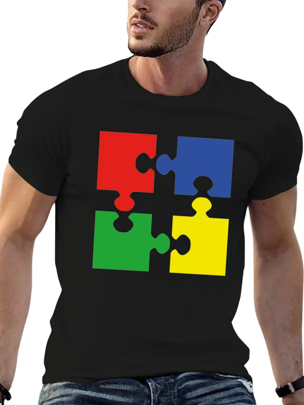 Autism Awareness Puzzle Piece Graphic Tee product image 9