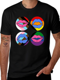 Pride Lips Graphic Tee - Black product image 1