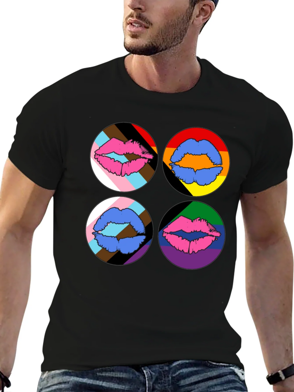 Pride Lips Graphic Tee - Black product image 9