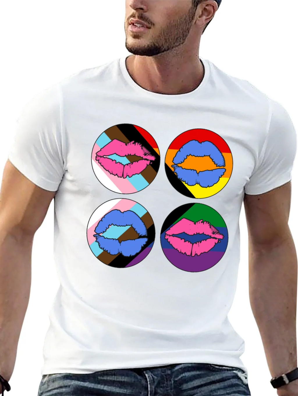 Pride Lips Graphic Tee - Black product image 4