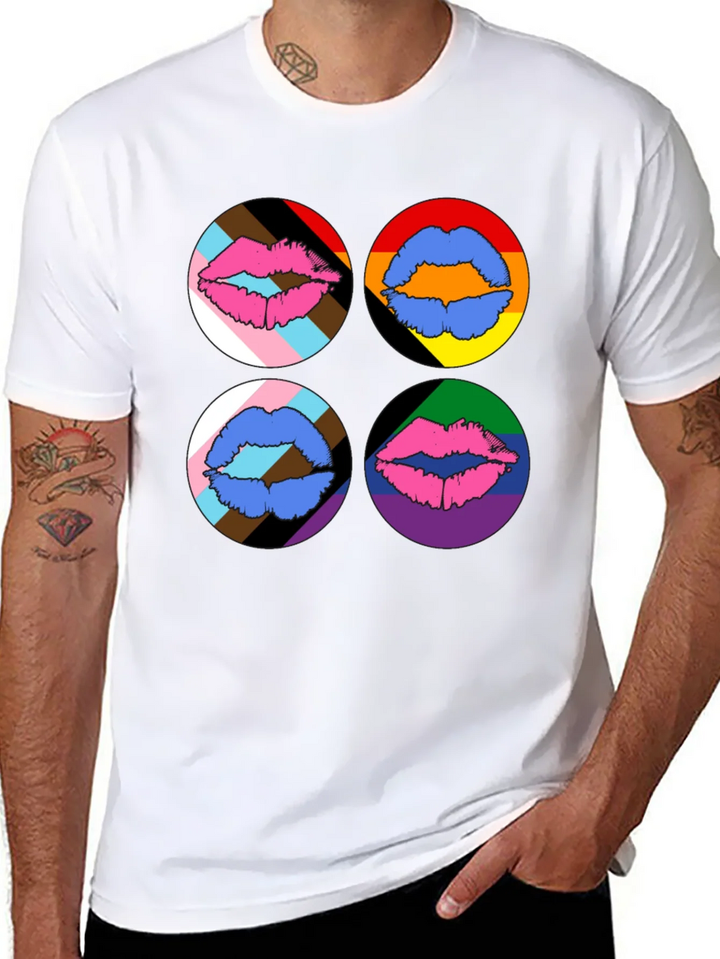 Pride Lips Graphic Tee - Black product image 10