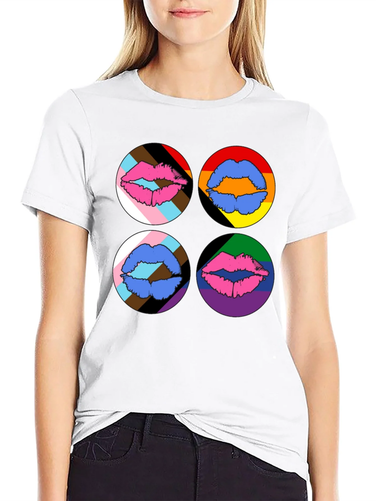 Pride Lips Graphic Tee - Black product image 11