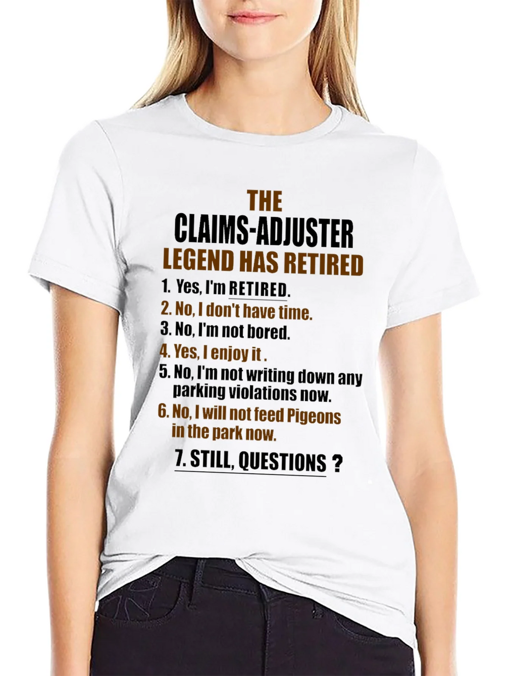 Retired Claims Adjuster Legend Graphic T-Shirt product image 11