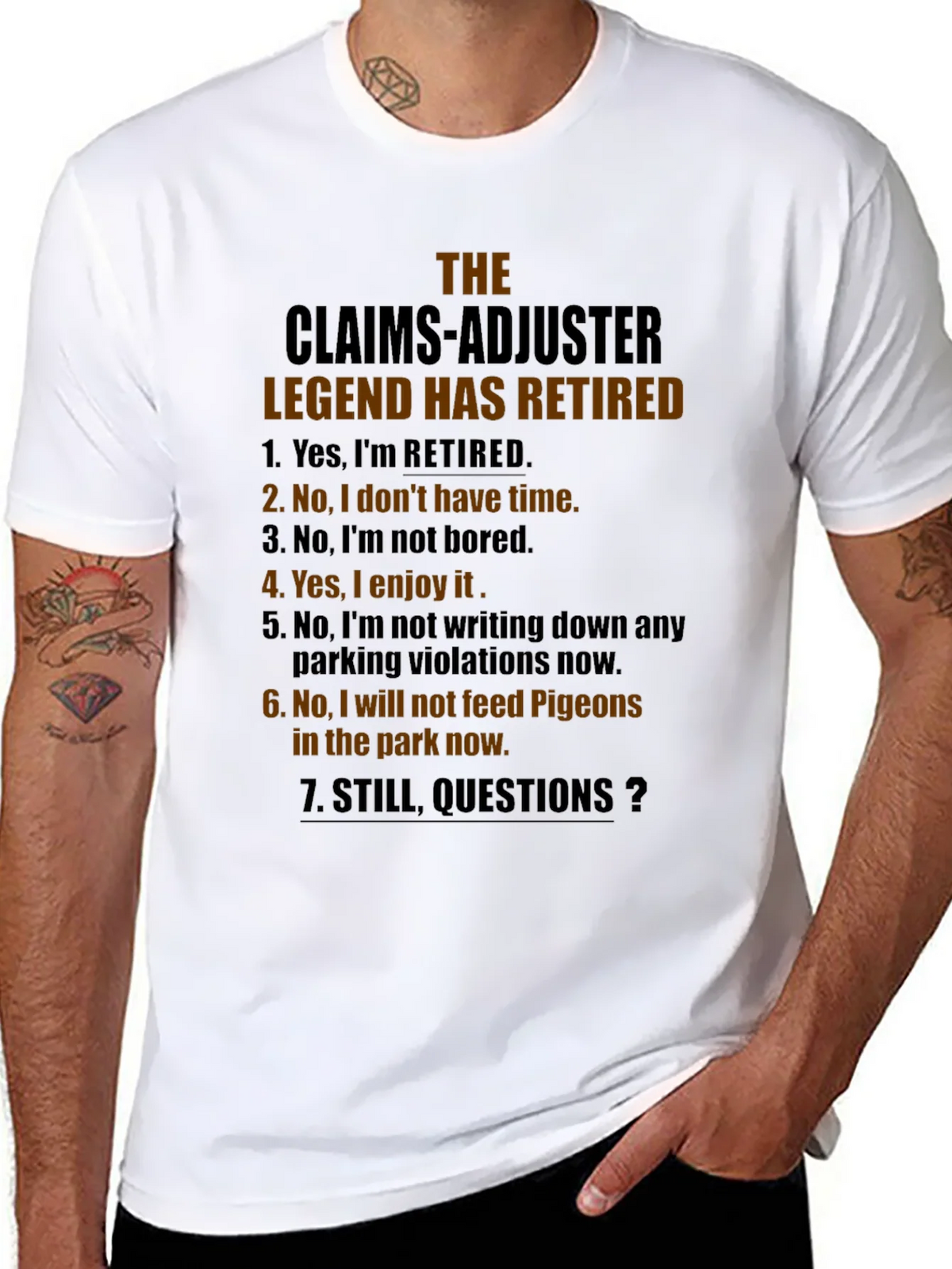 Retired Claims Adjuster Legend Graphic T-Shirt product image 10