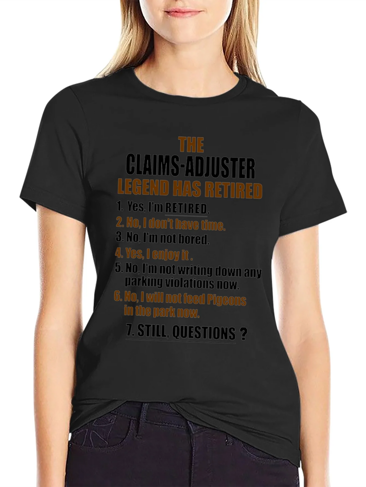 Retired Claims Adjuster Legend Graphic T-Shirt product image 5