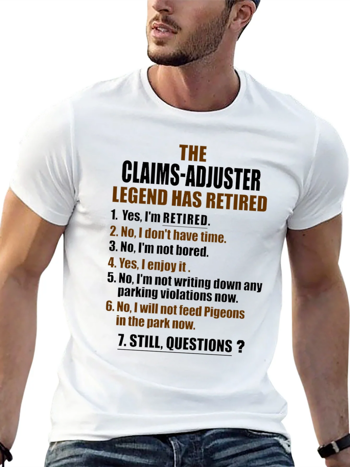 Retired Claims Adjuster Legend Graphic T-Shirt product image 4