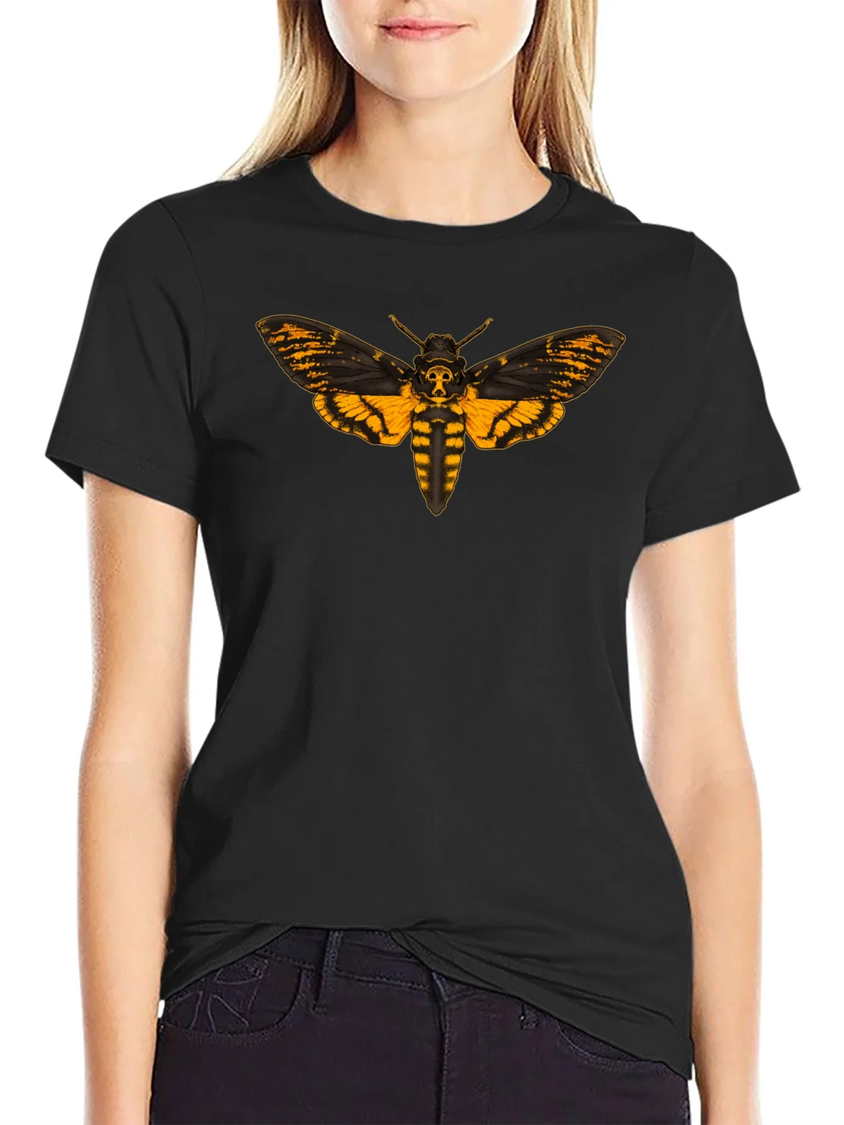 Deaths Head Moth Graphic Tee - Black product image 5