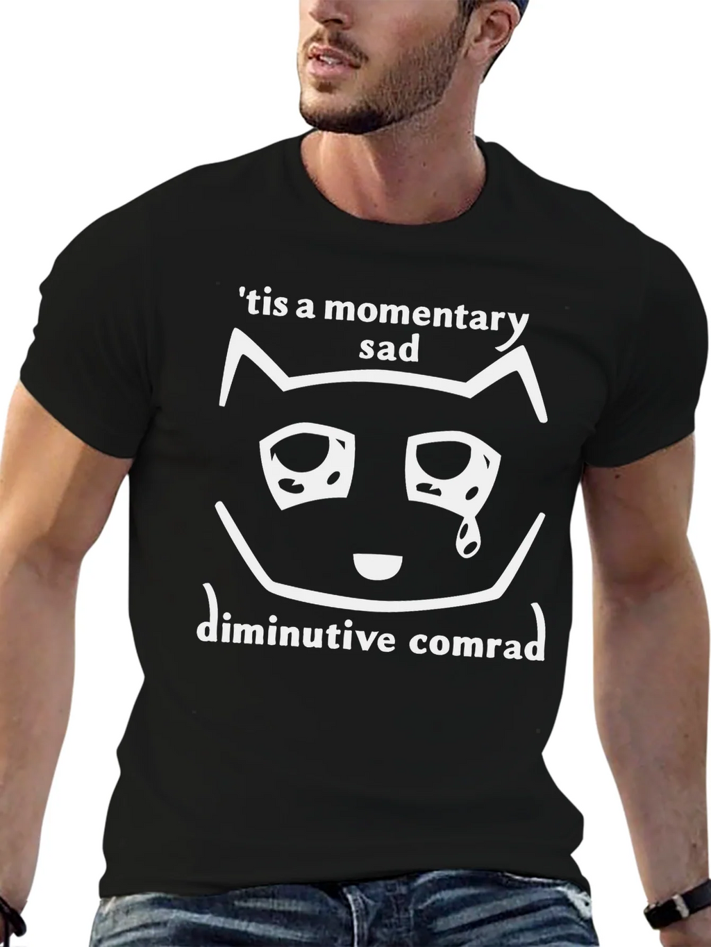 Momentary Sad Cat T-Shirt - Unisex Graphic Tee product image 9