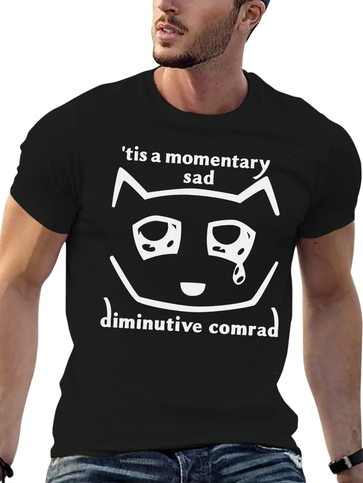 Momentary Sad Cat T-Shirt - Unisex Graphic Tee product image 9