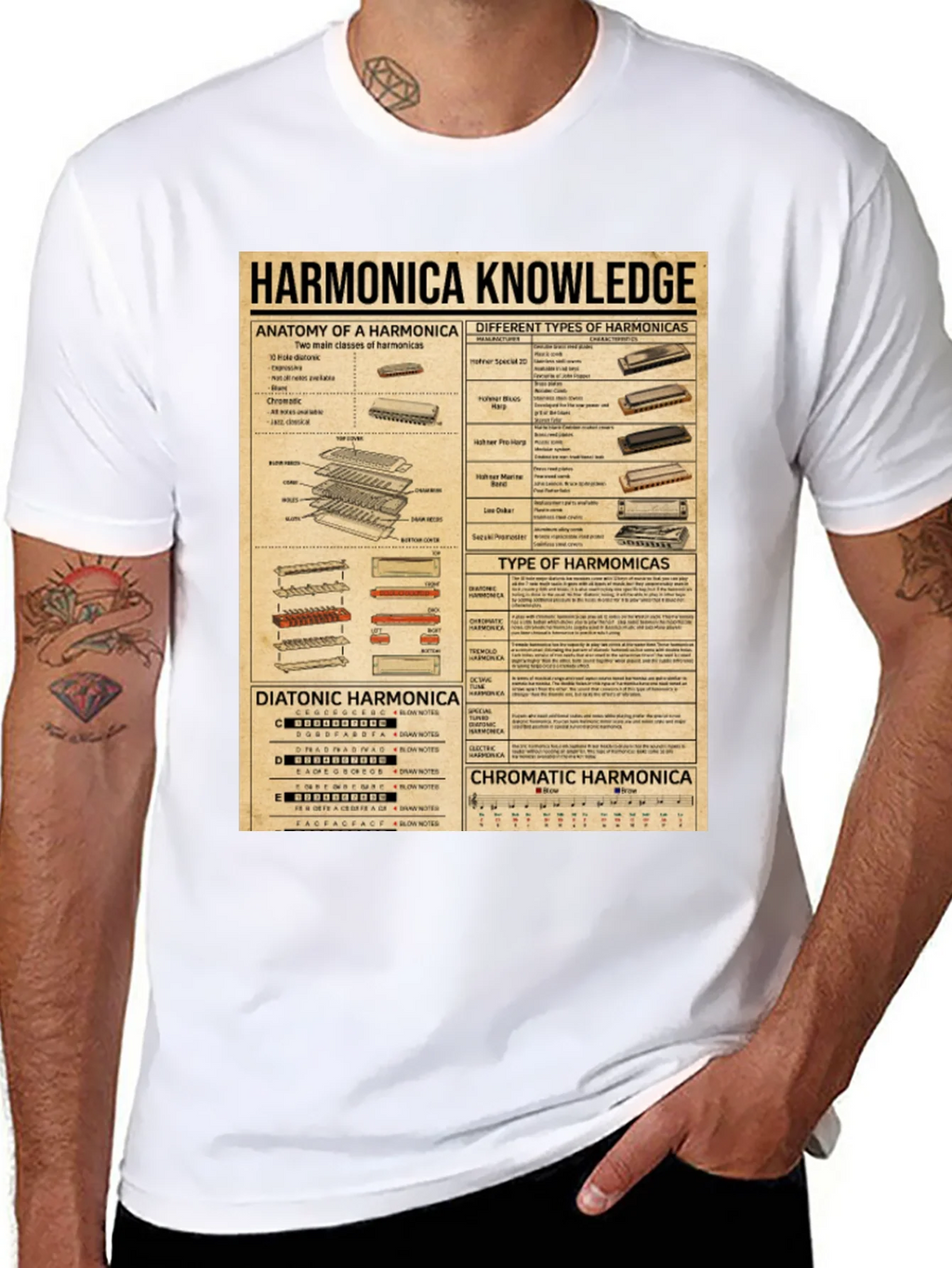 Harmonica Knowledge Graphic T-Shirt product image 10
