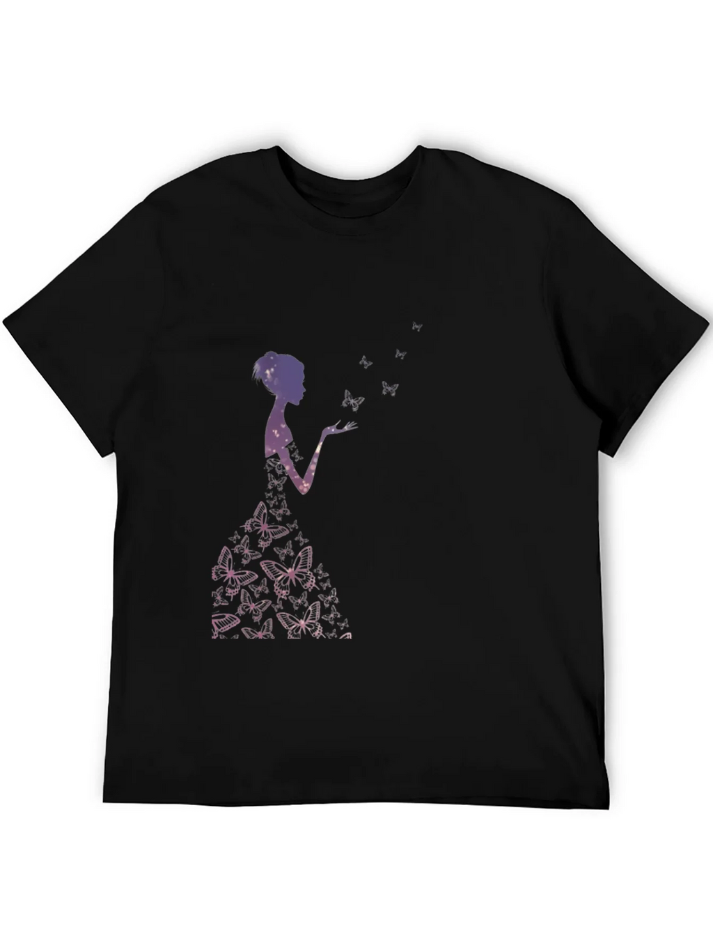 Butterfly Silhouette Graphic Black T-Shirt product image 8