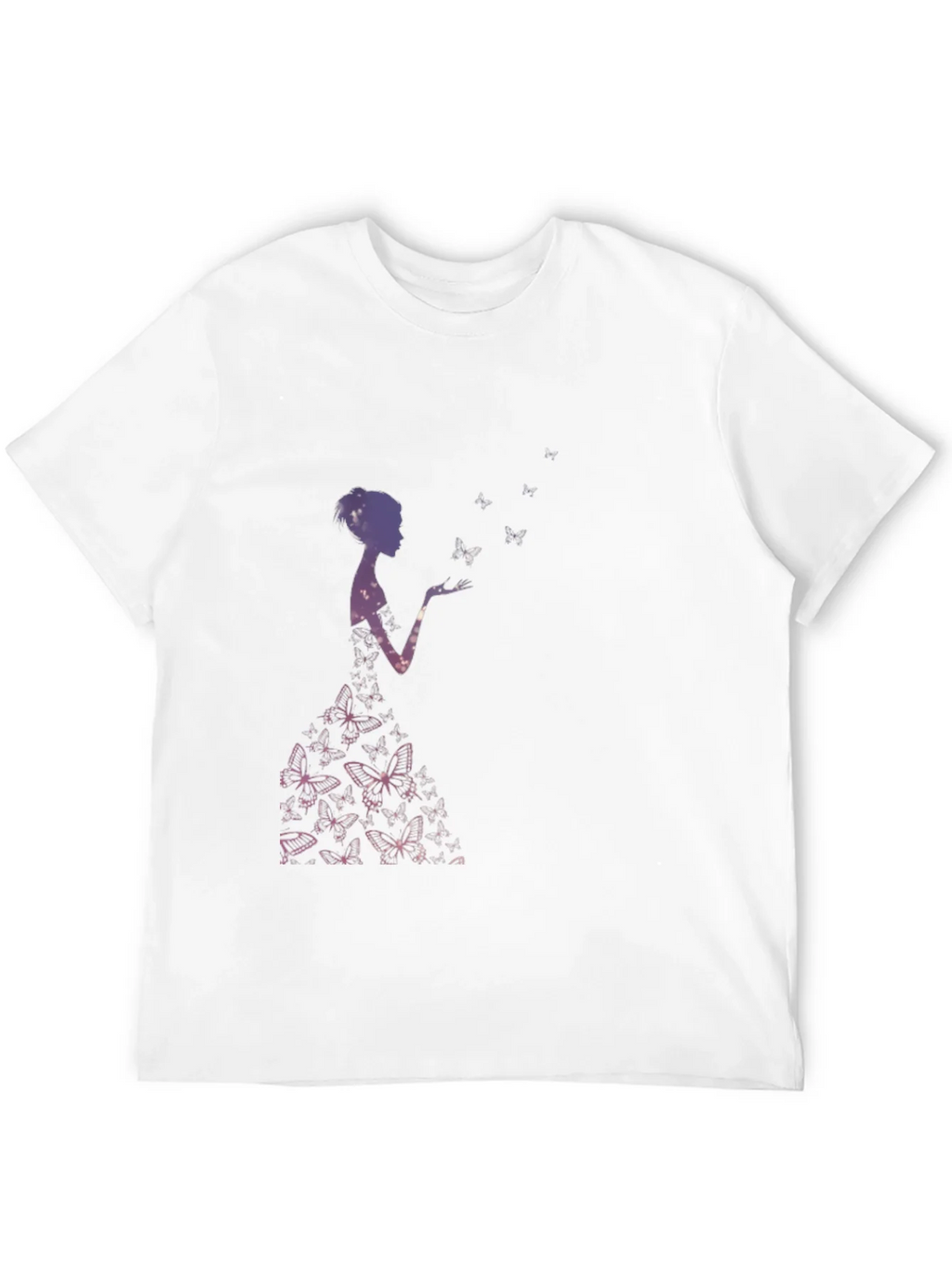 Butterfly Silhouette Graphic Black T-Shirt product image 3