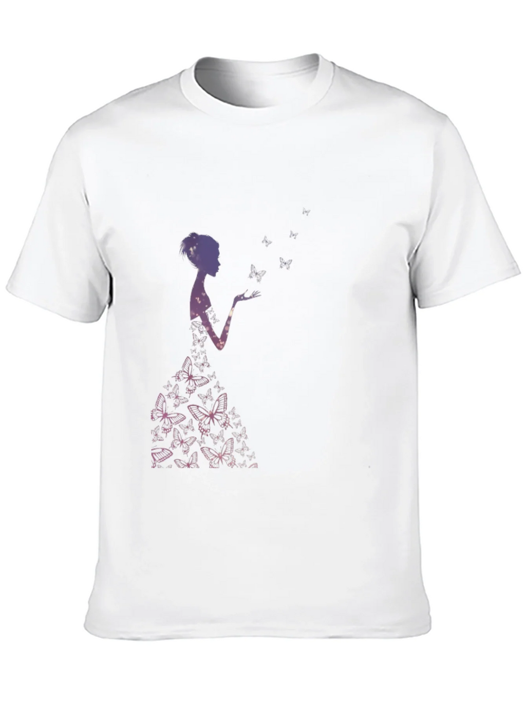 Butterfly Silhouette Graphic Black T-Shirt product image 12