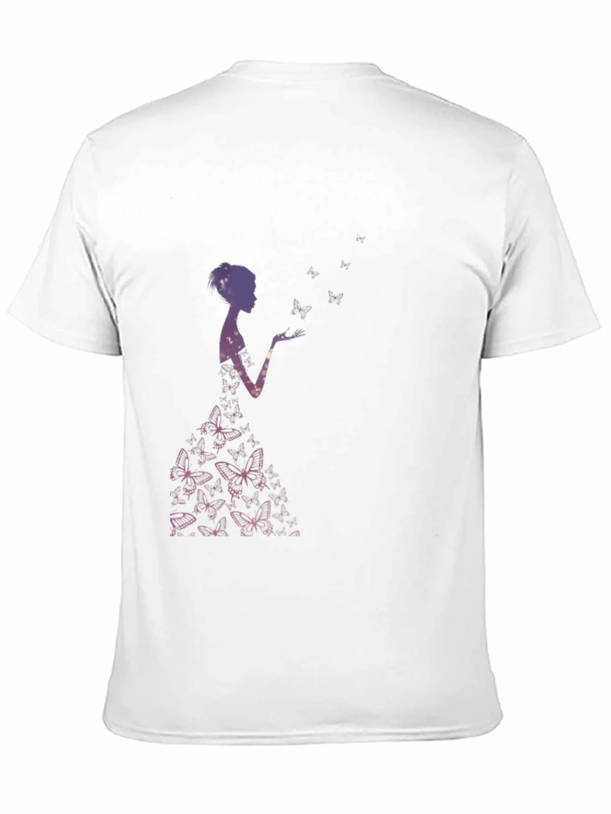 Butterfly Silhouette Graphic Black T-Shirt product image 2