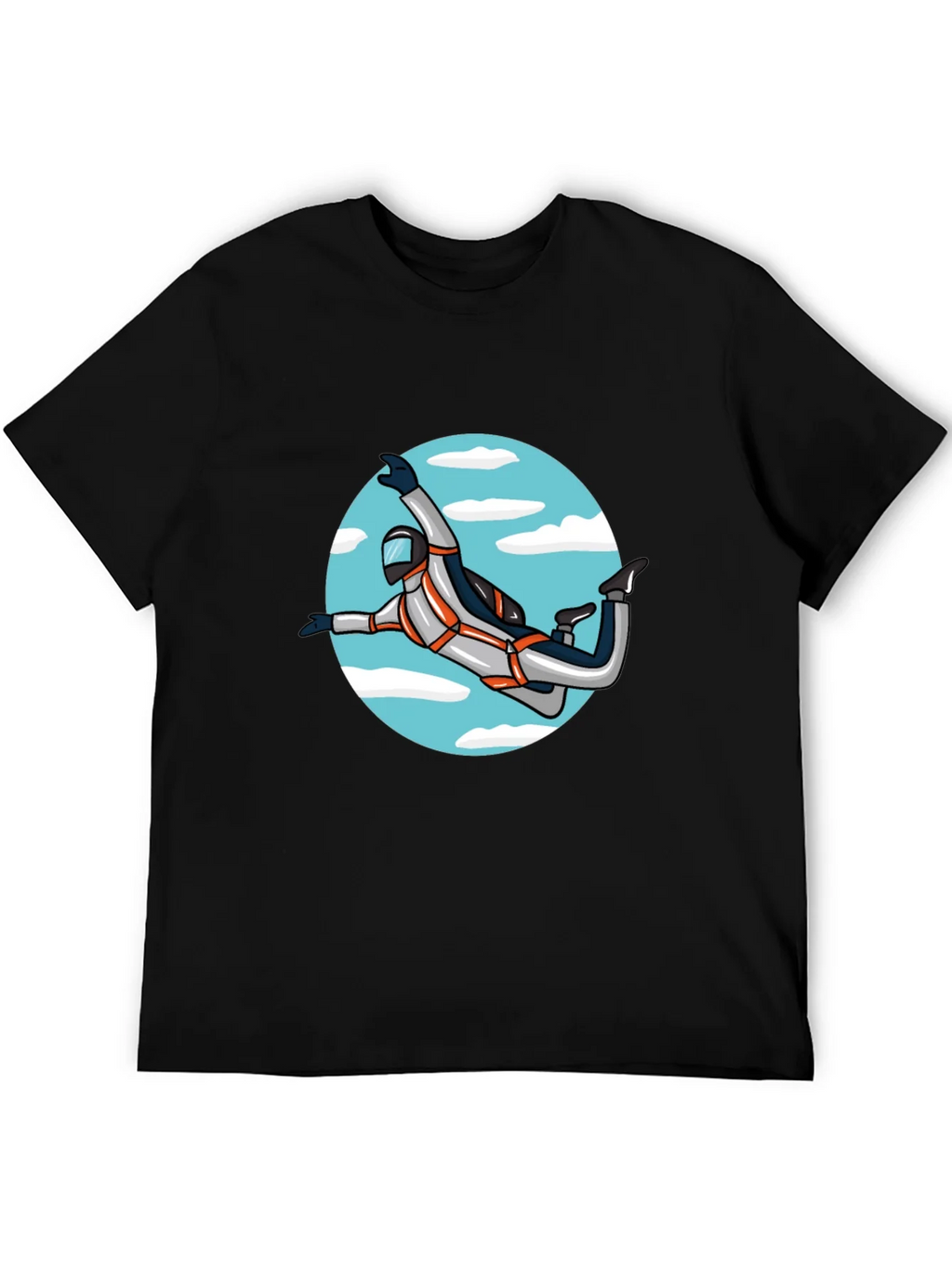 Skydiver Graphic Tee - Black Crew Neck Shirt product image 8