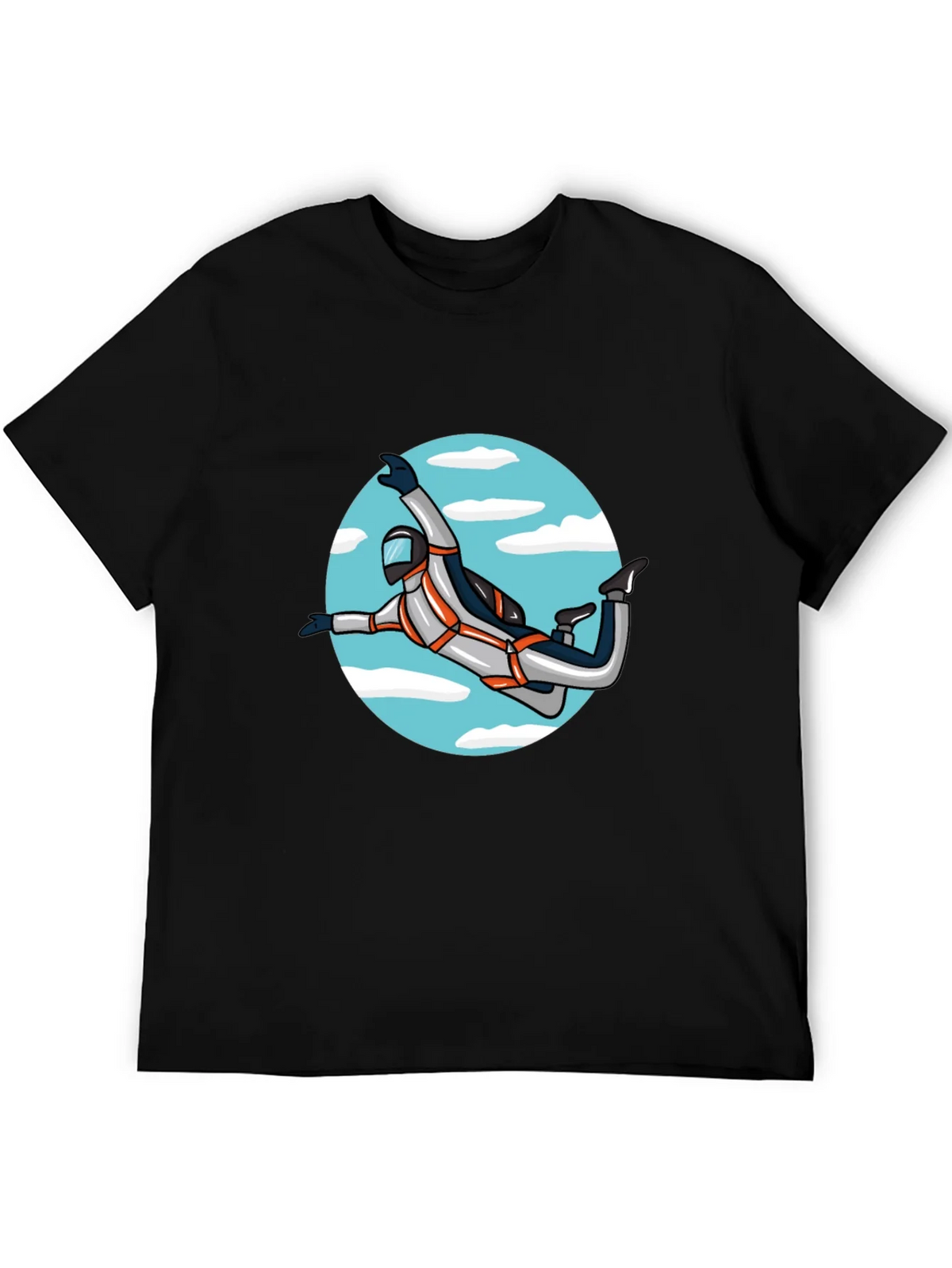 Skydiver Graphic Tee - Black Crew Neck Shirt product image 8