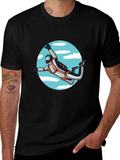 Skydiver Graphic Tee - Black Crew Neck Shirt product image 1