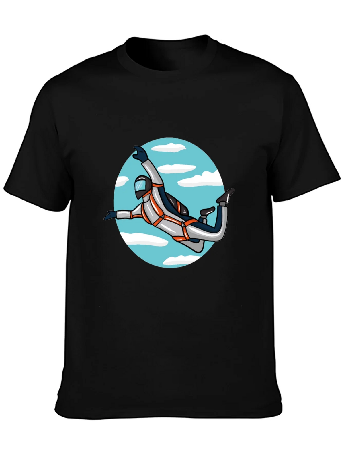 Skydiver Graphic Tee - Black Crew Neck Shirt product image 6