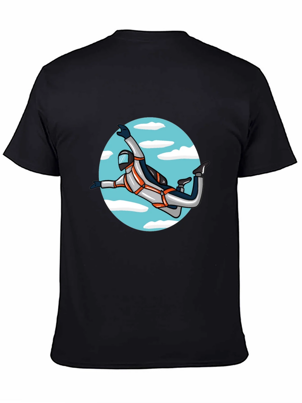 Skydiver Graphic Tee - Black Crew Neck Shirt product image 7