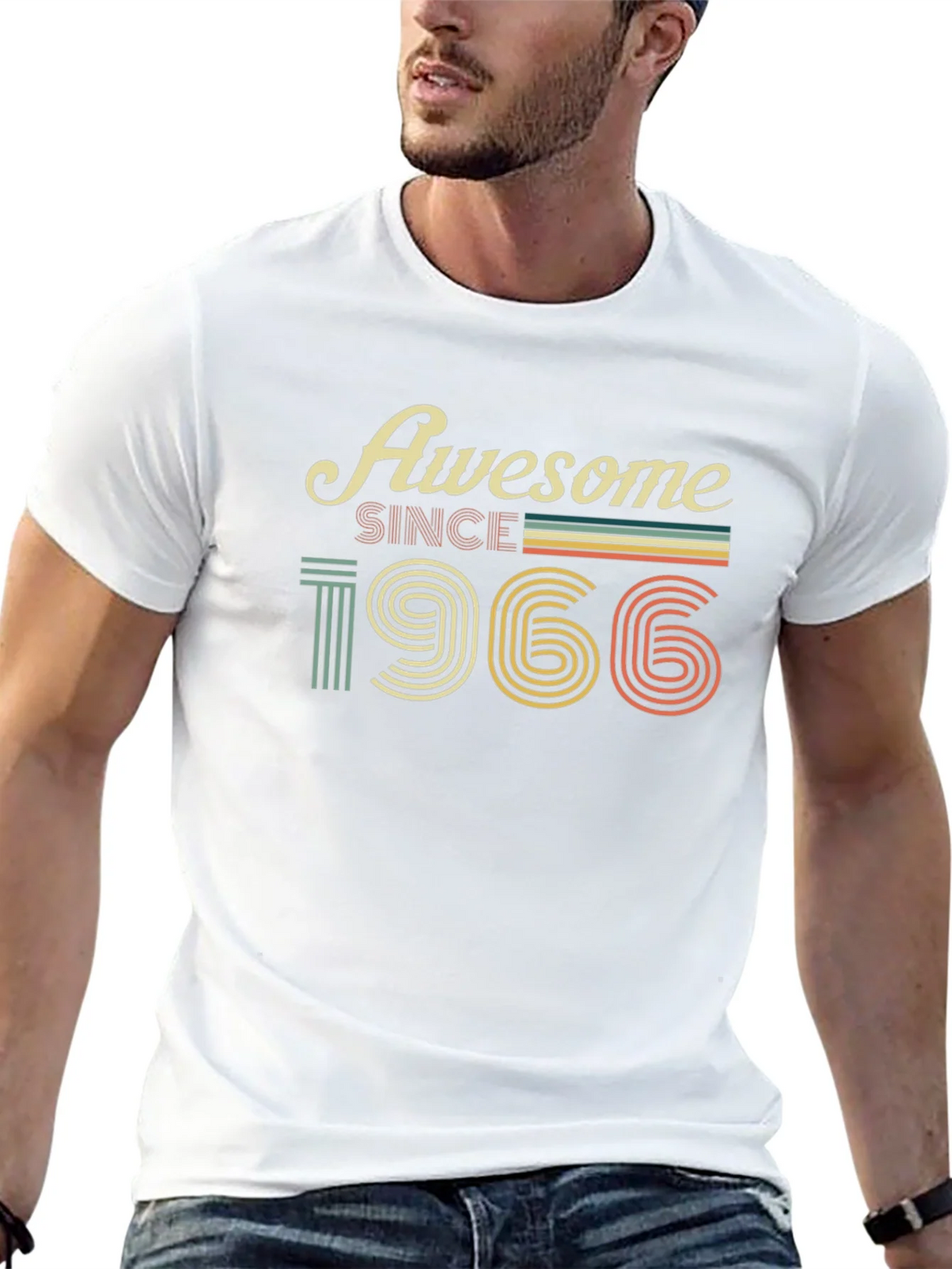 Awesome Since 1966 T-Shirt - Retro Birthday Tee product image 4