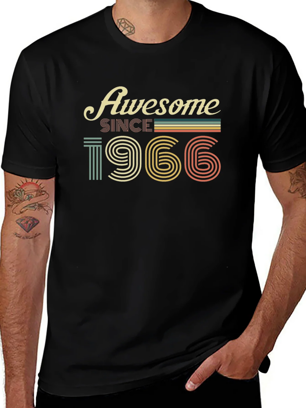 Awesome Since 1966 T-Shirt - Retro Birthday Tee product image 1