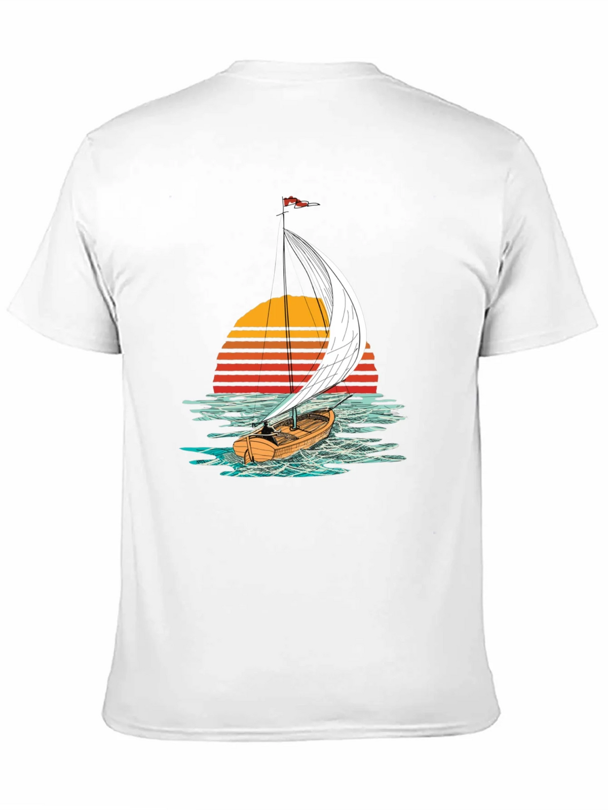 Sailboat Sunset Graphic Tee - Black T-Shirt product image 2