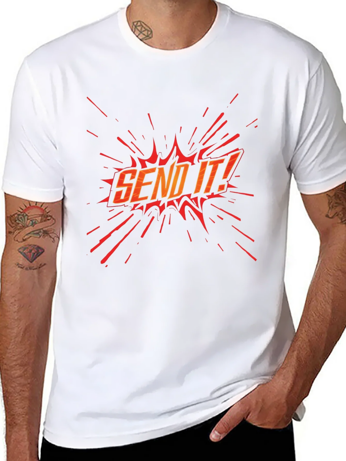 Send It! Graphic Black T-Shirt product image 10