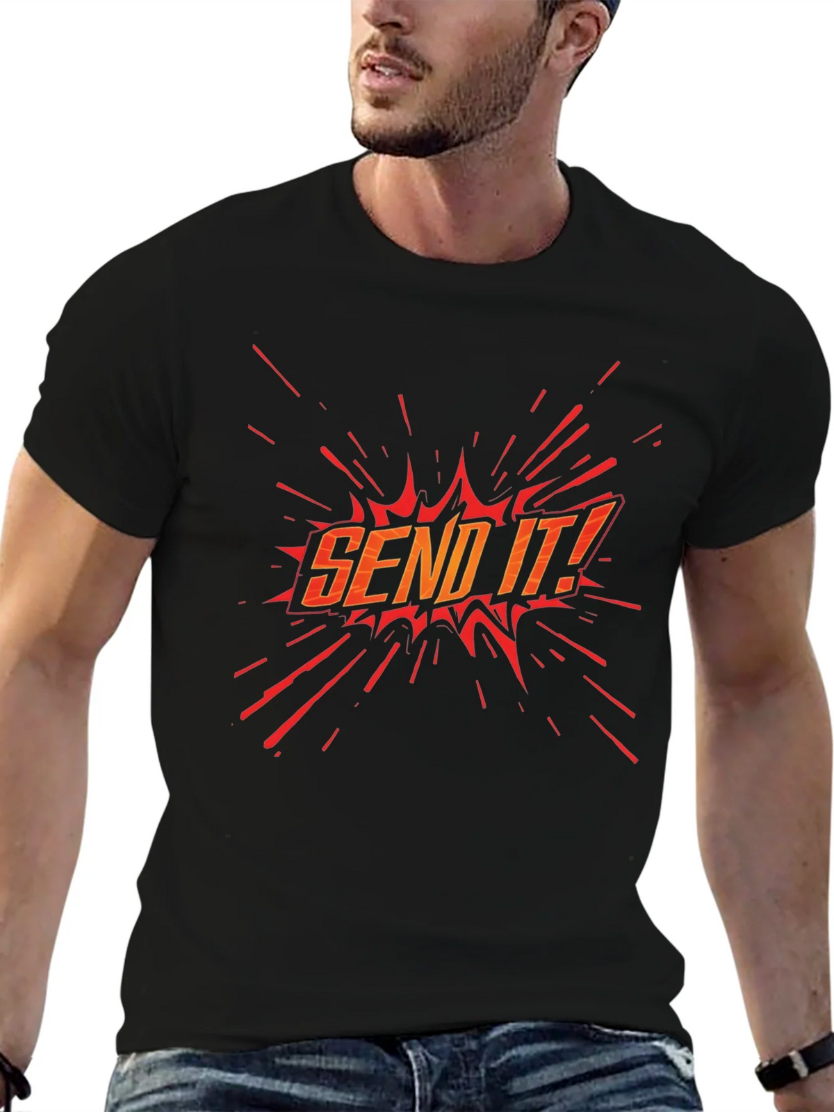 Send It! Graphic Black T-Shirt product image 9