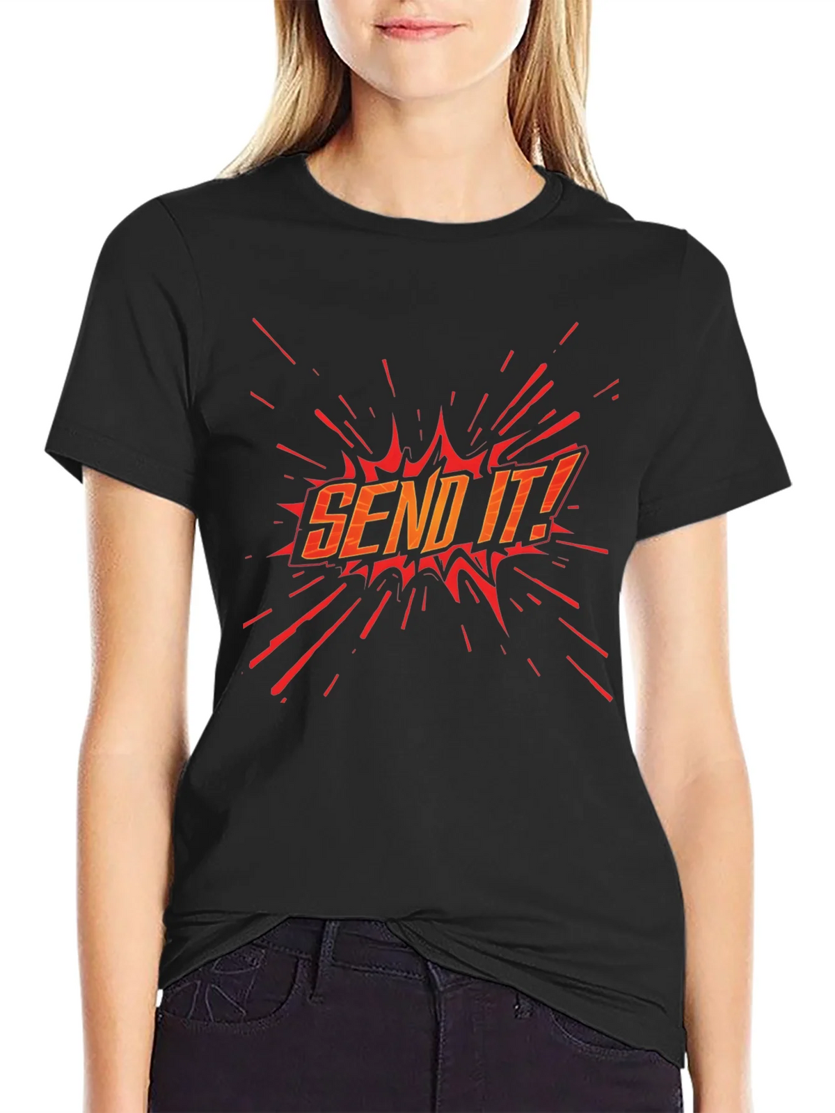Send It! Graphic Black T-Shirt product image 5