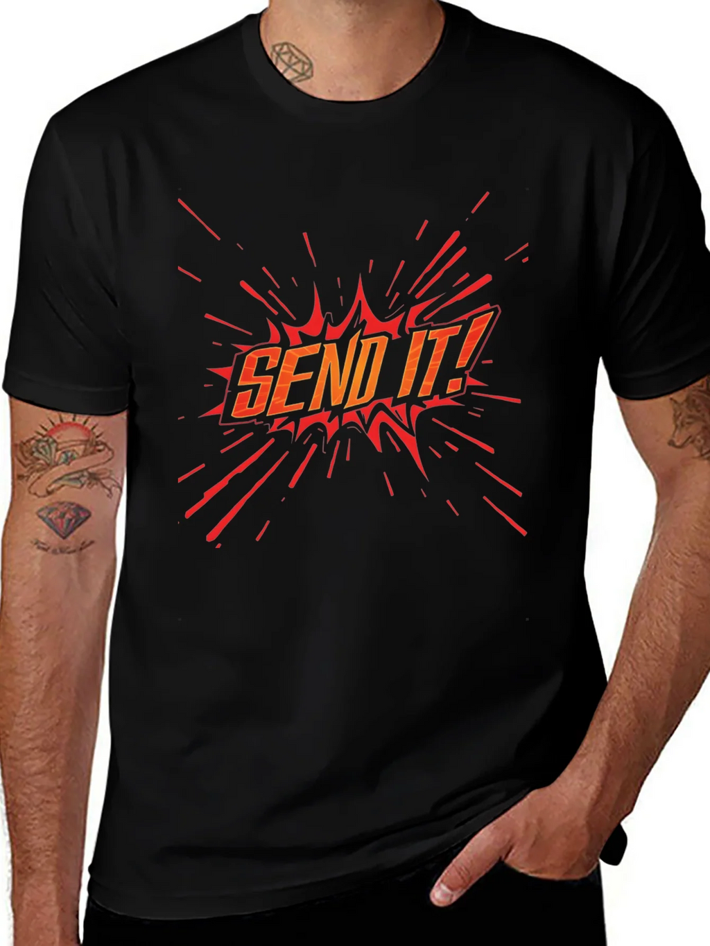 Send It! Graphic Black T-Shirt product image 1