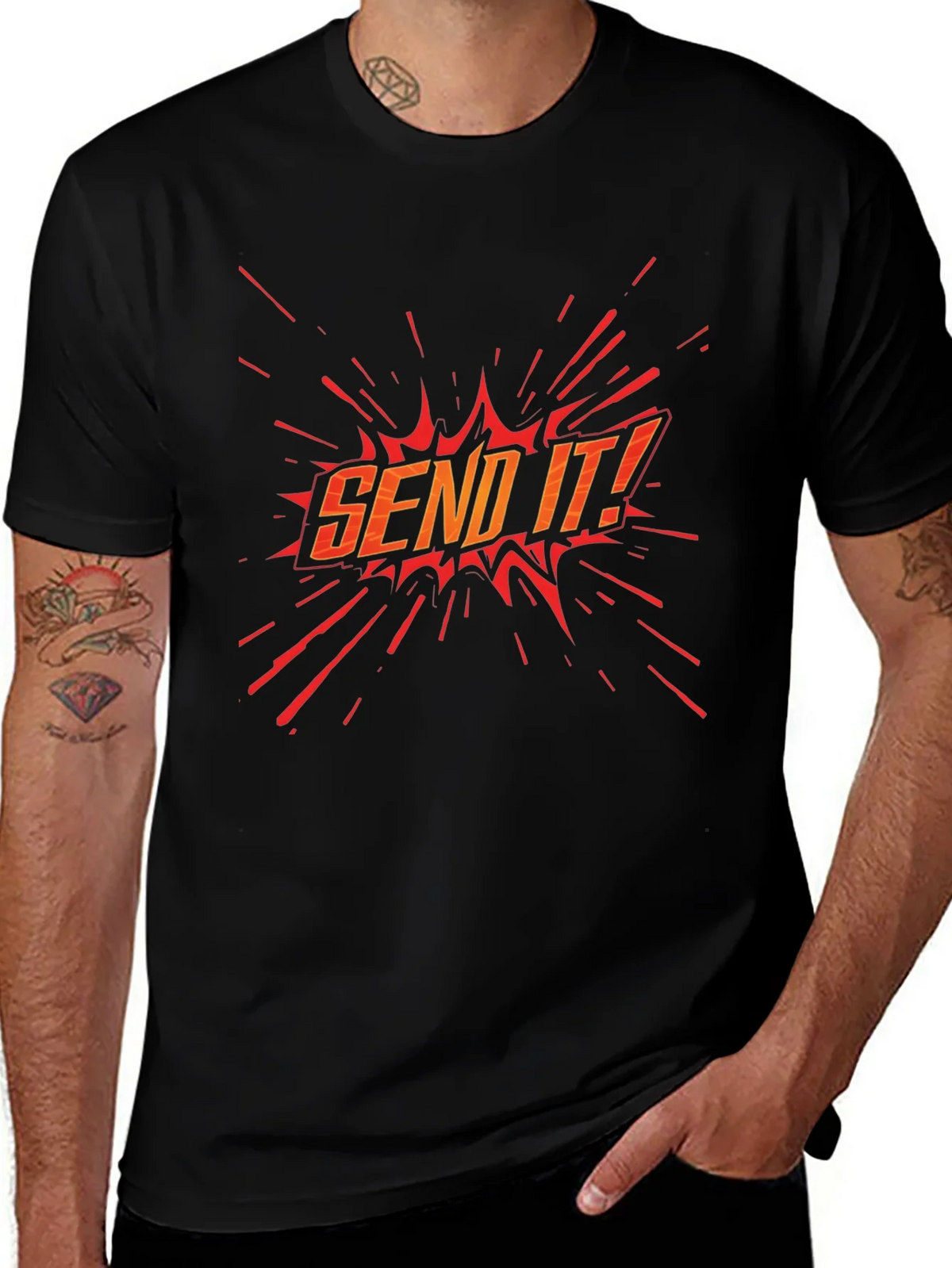 Send It! Graphic Black T-Shirt product image 1