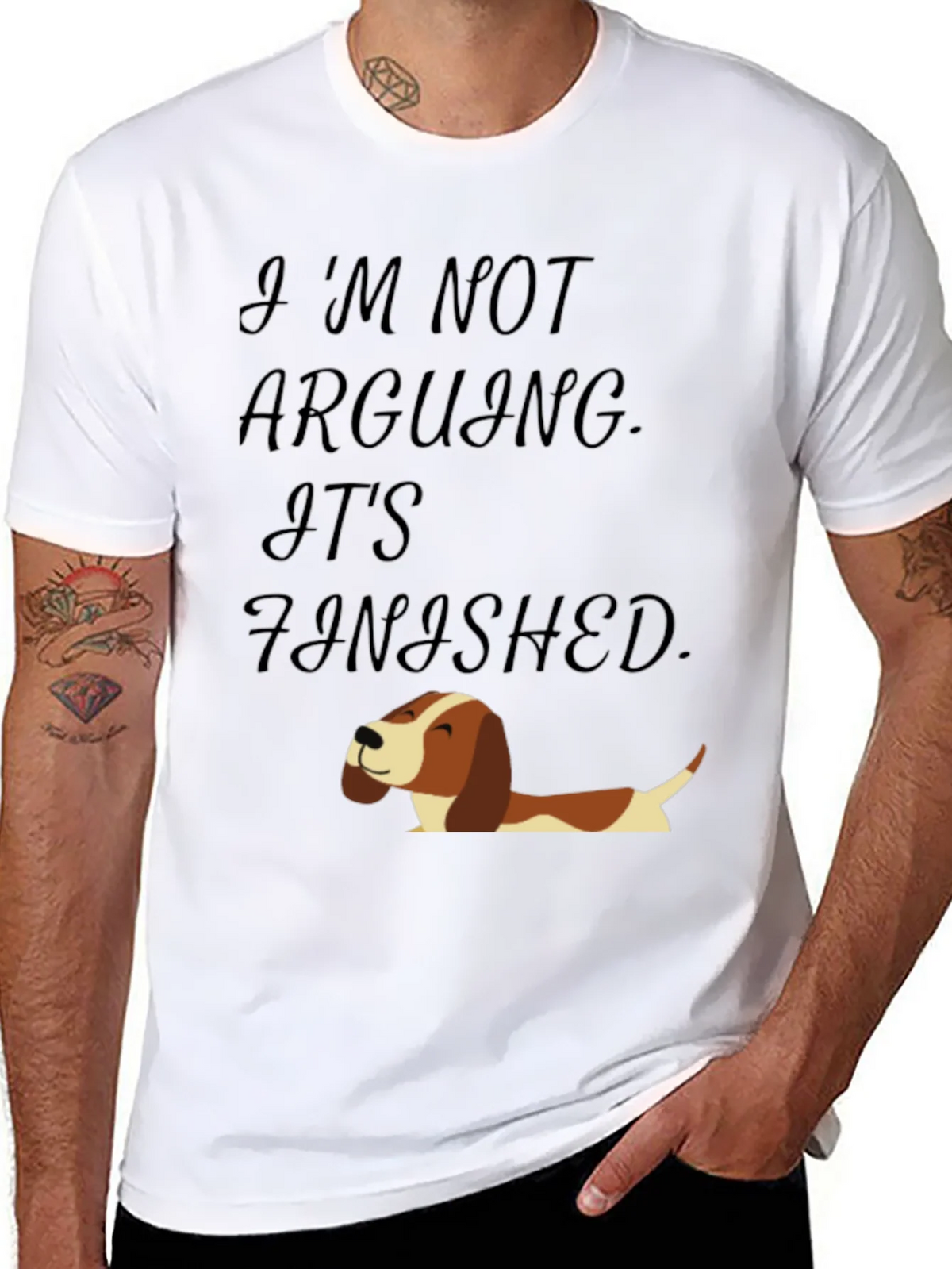 Funny Dog T-Shirt: Im Not Arguing Its Finished! product image 10