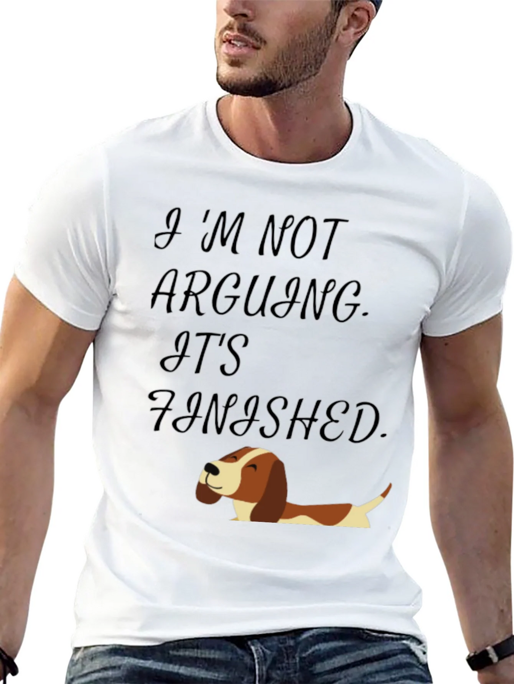 Funny Dog T-Shirt: Im Not Arguing Its Finished! product image 4