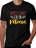 Sorry I Cant Im In Ketosis Black T-Shirt product image 1