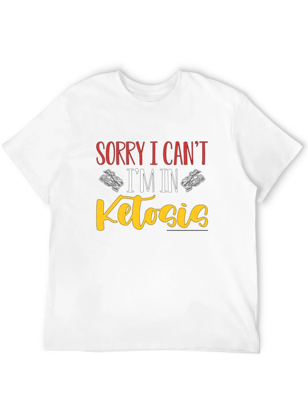 Sorry I Cant Im In Ketosis Black T-Shirt product image 3