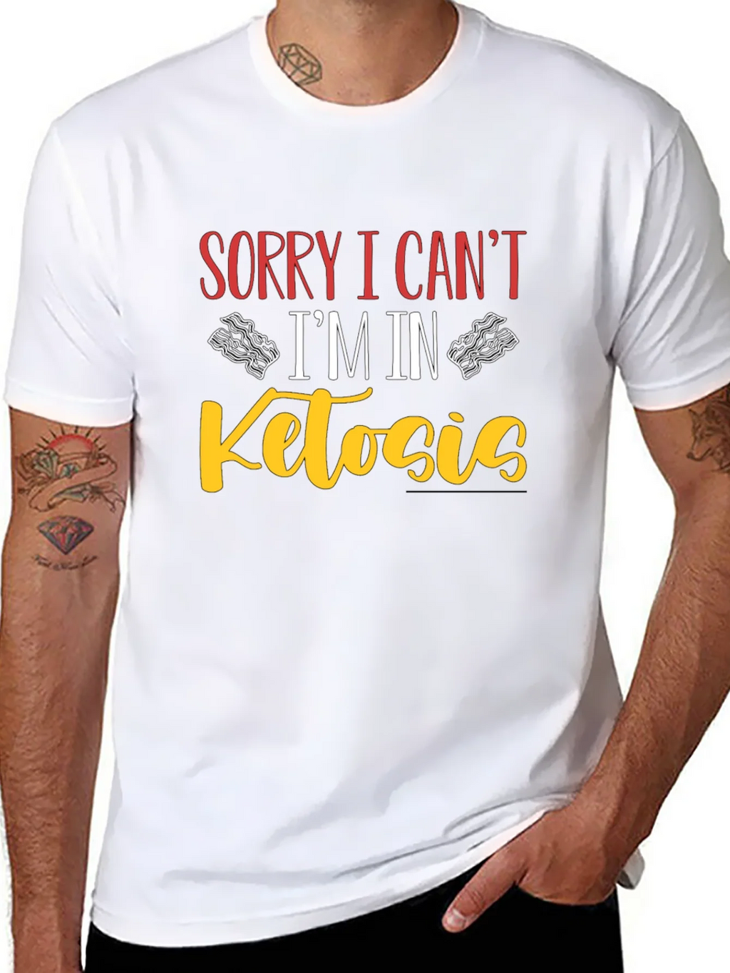 Sorry I Cant Im In Ketosis Black T-Shirt product image 10