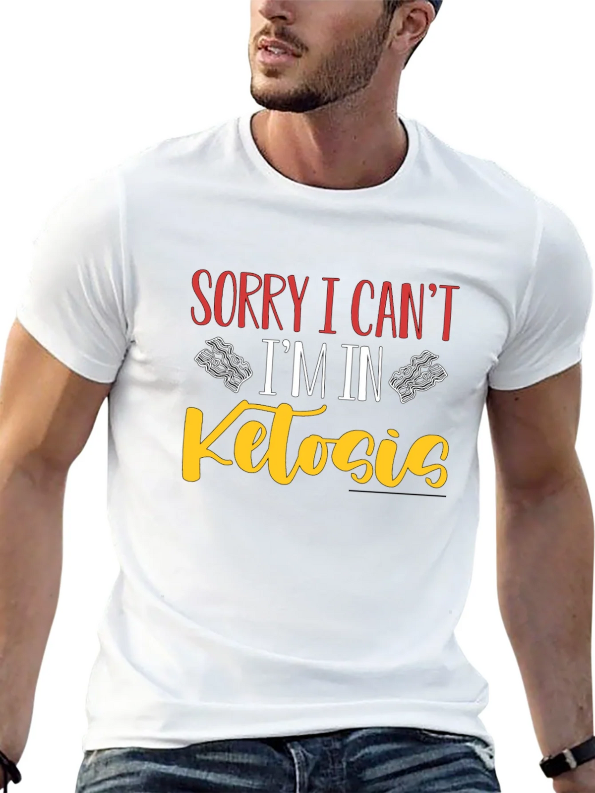 Sorry I Cant Im In Ketosis Black T-Shirt product image 4