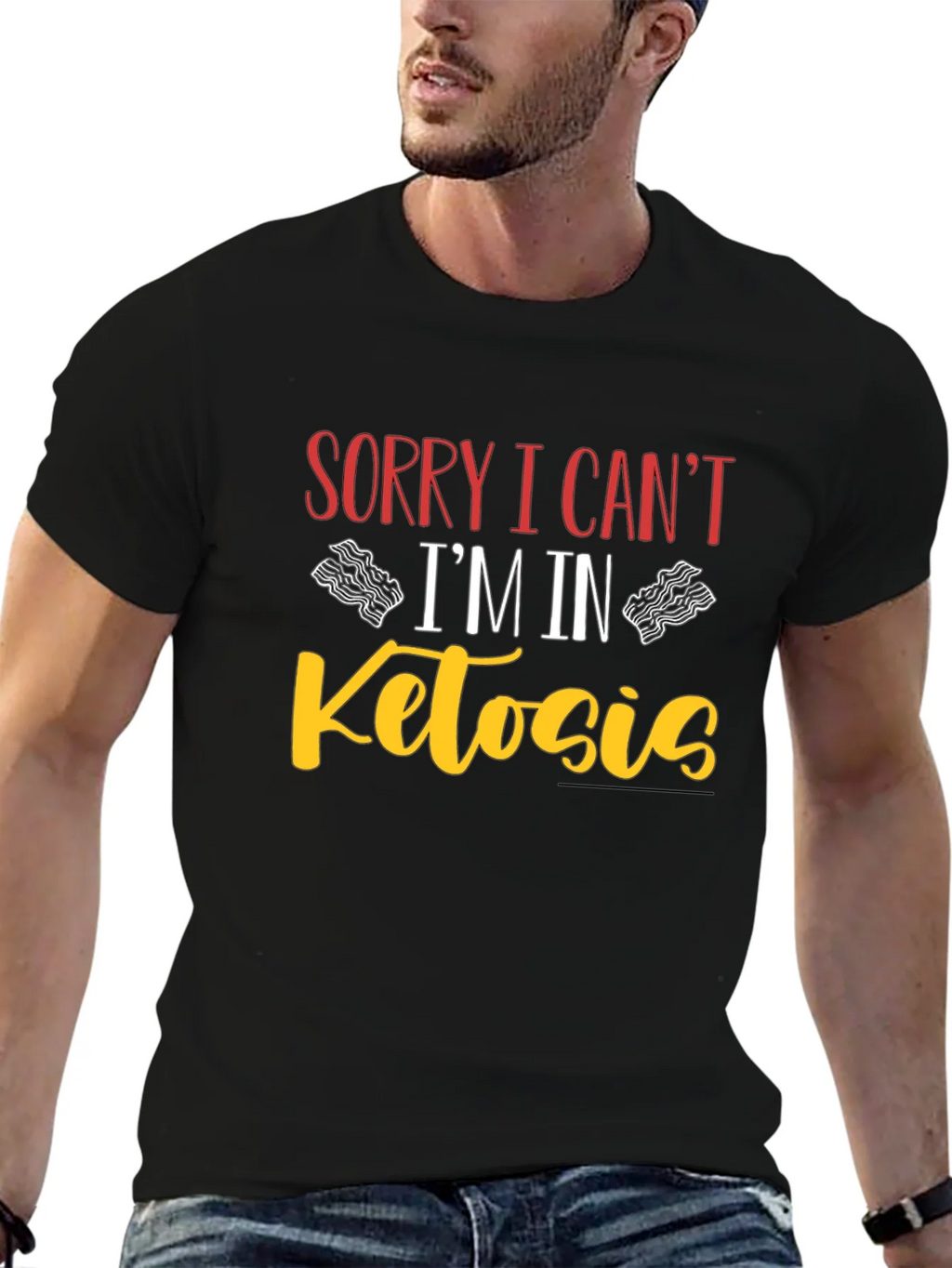 Sorry I Cant Im In Ketosis Black T-Shirt product image 9