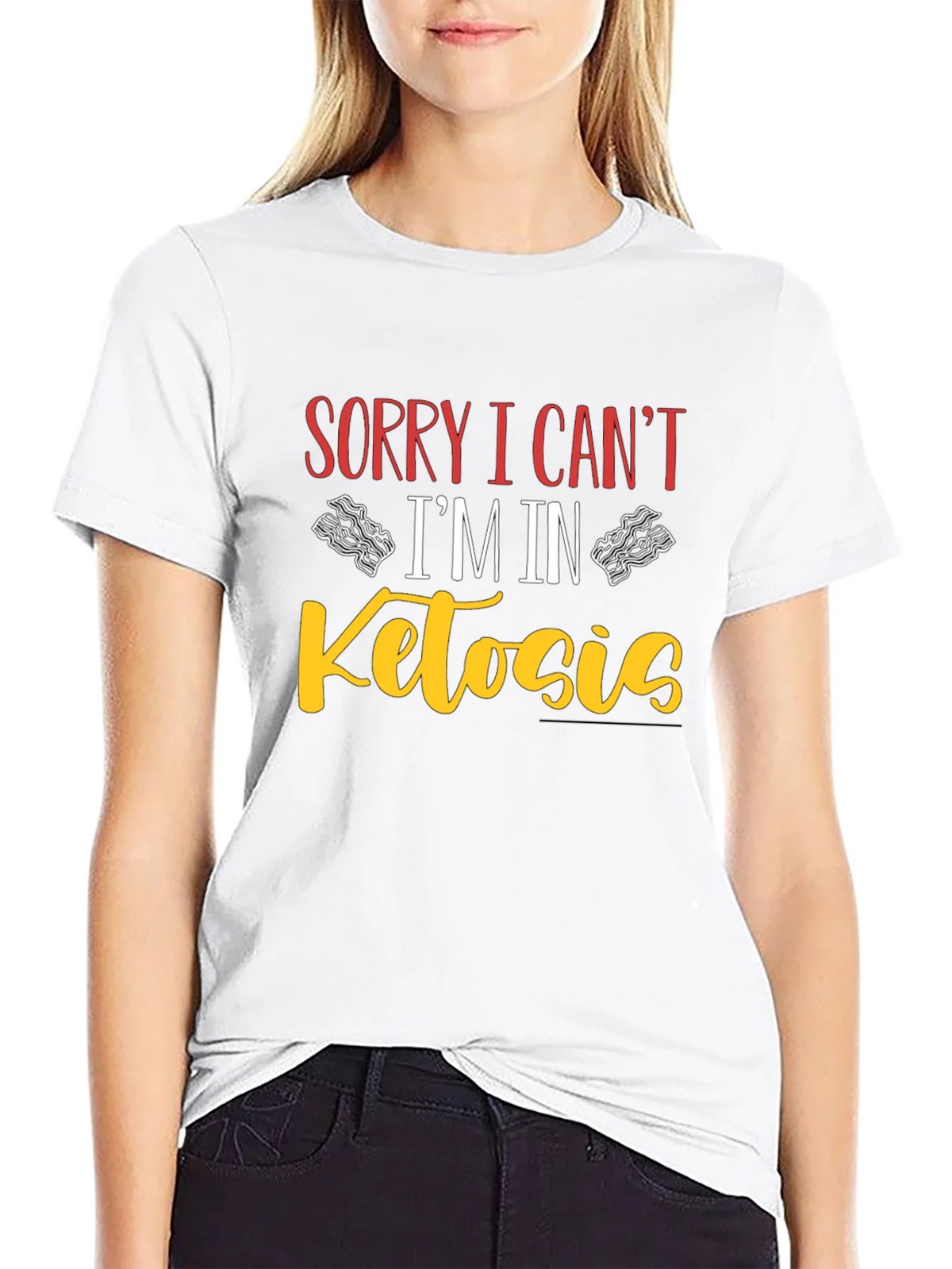Sorry I Cant Im In Ketosis Black T-Shirt product image 11