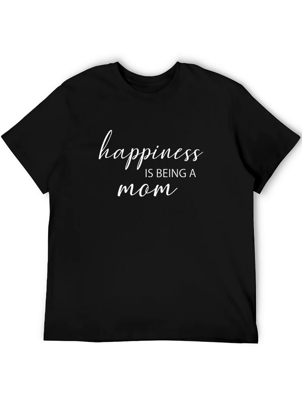 Happiness is Being a Mom Black T-Shirt product image 8