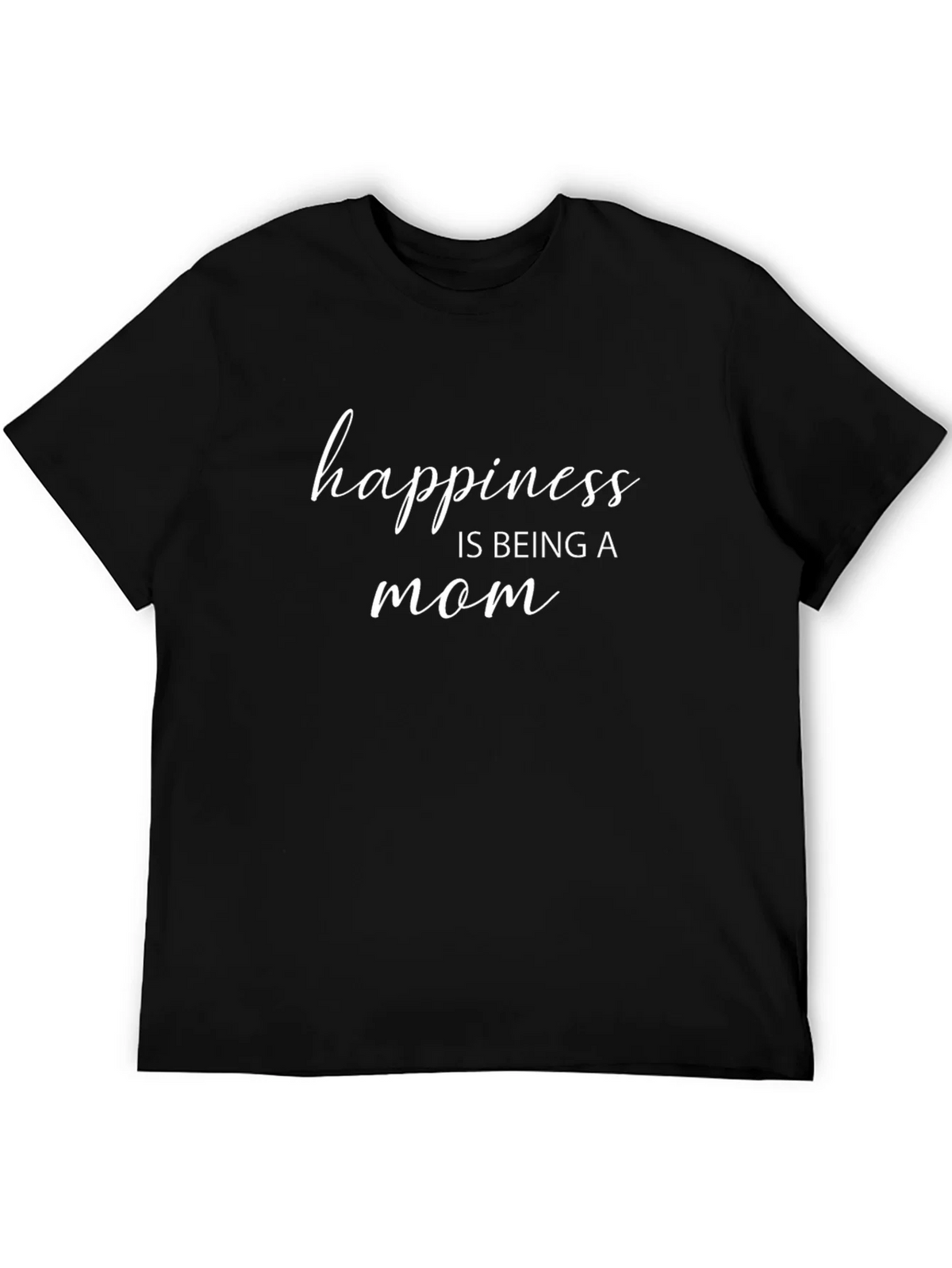 Happiness is Being a Mom Black T-Shirt product image 8