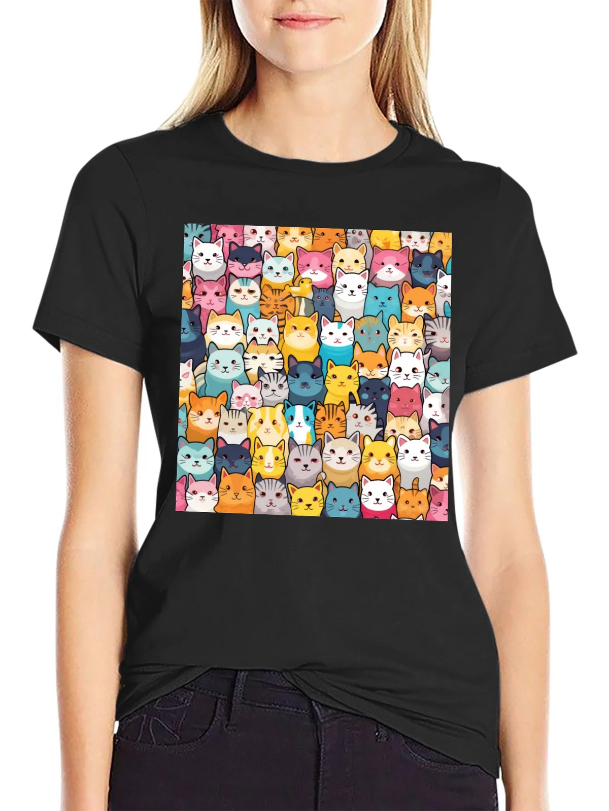 Fun Cat Faces T-Shirt - Unisex product image 5