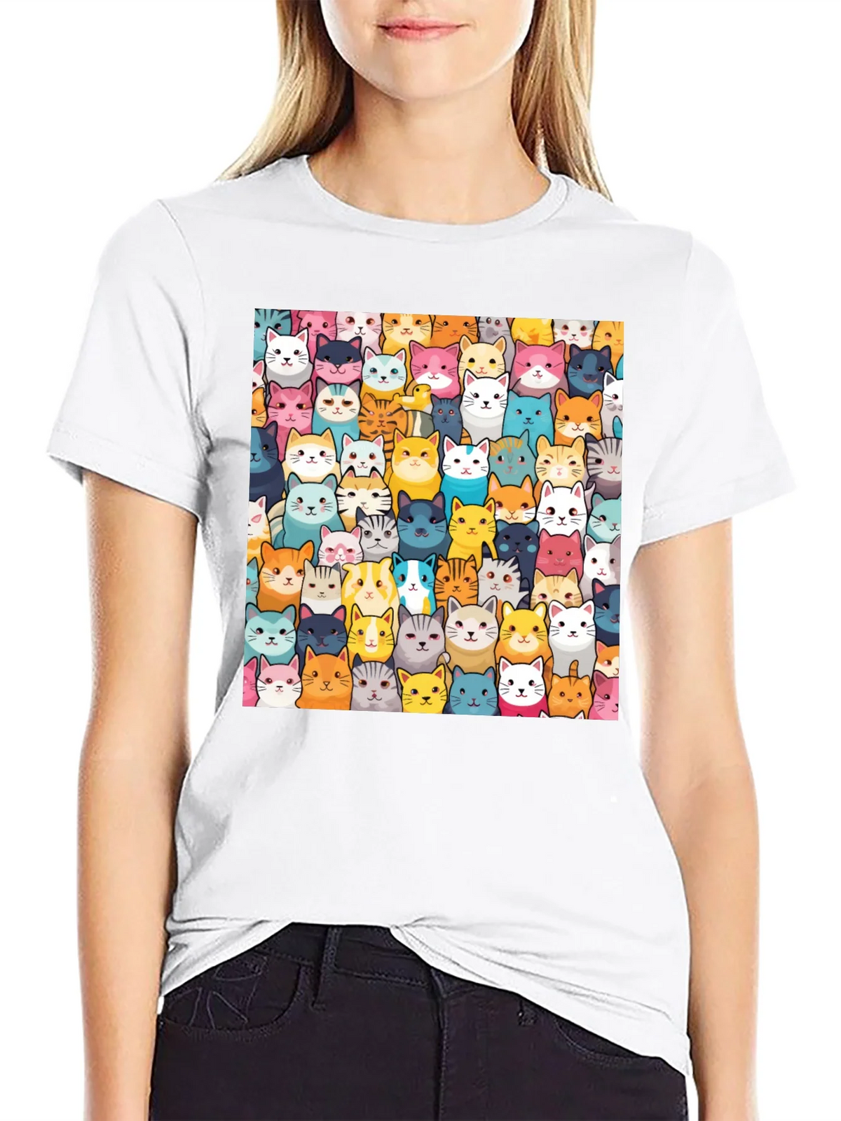 Fun Cat Faces T-Shirt - Unisex product image 11