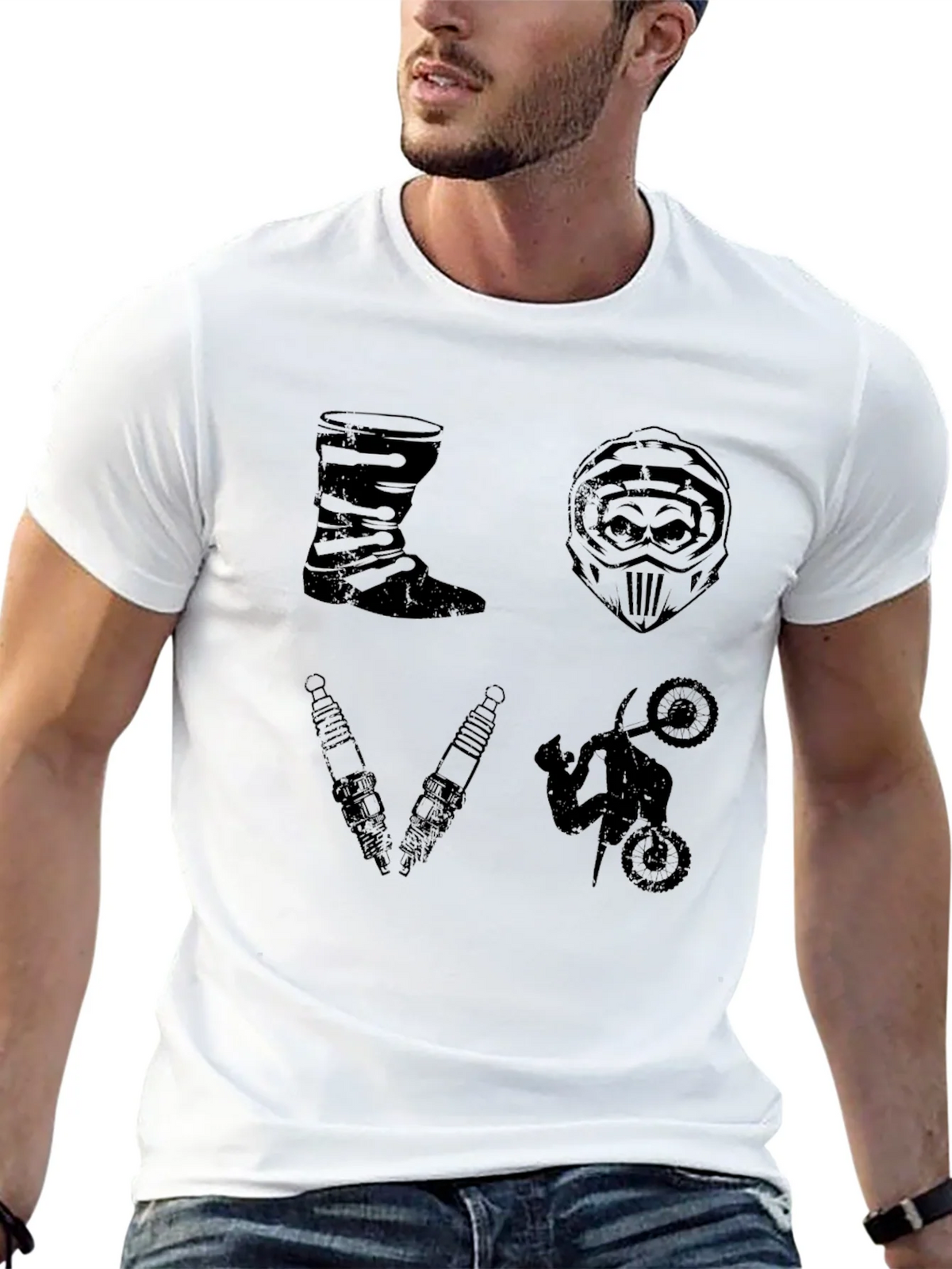 Motocross Love T-Shirt Motorcycle Graphic Tee product image 4