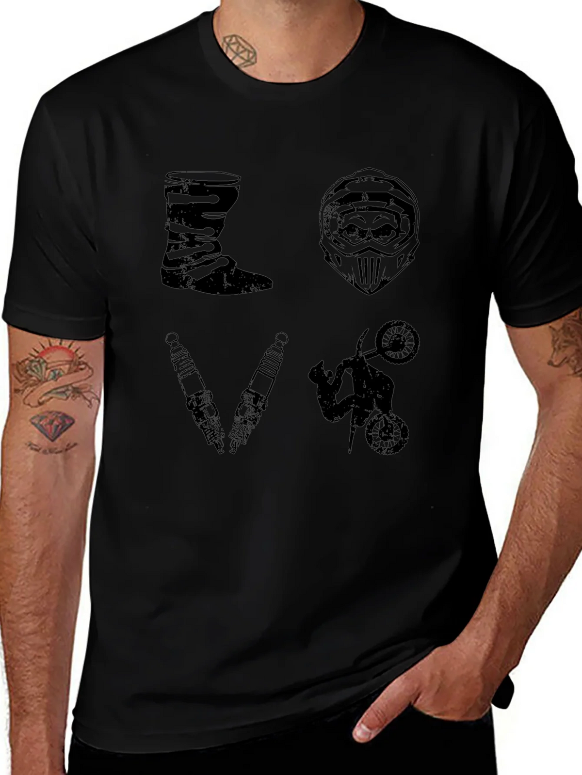 Motocross Love T-Shirt Motorcycle Graphic Tee product image 1
