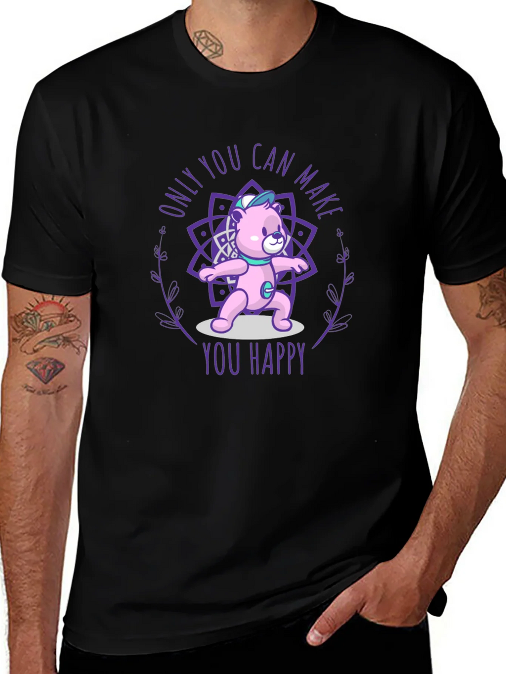 Yoga Bear Graphic Tee: Find Your Inner Peace product image 1