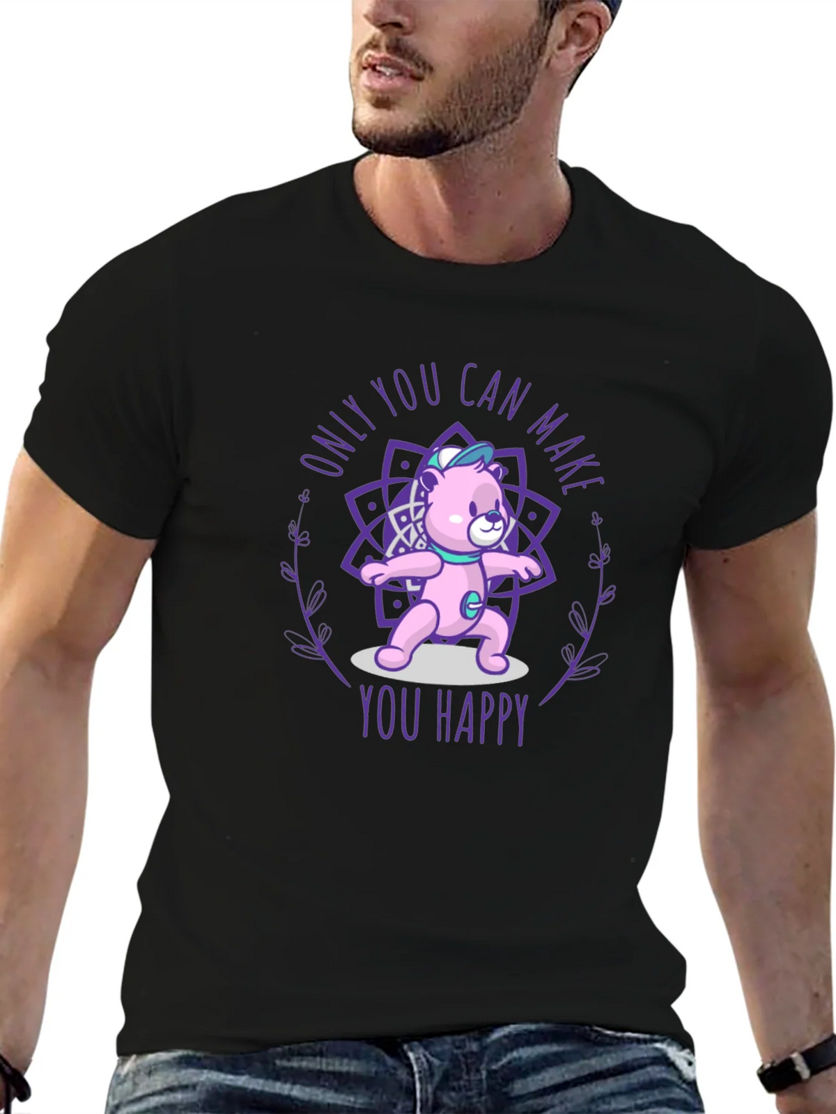 Yoga Bear Graphic Tee: Find Your Inner Peace product image 9
