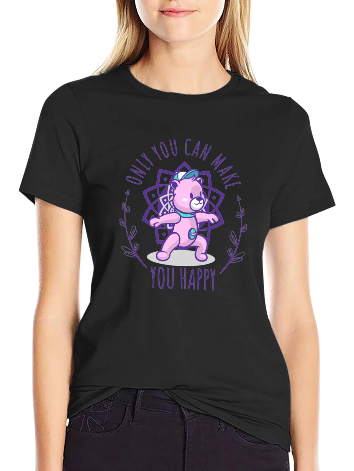 Yoga Bear Graphic Tee: Find Your Inner Peace product image 5