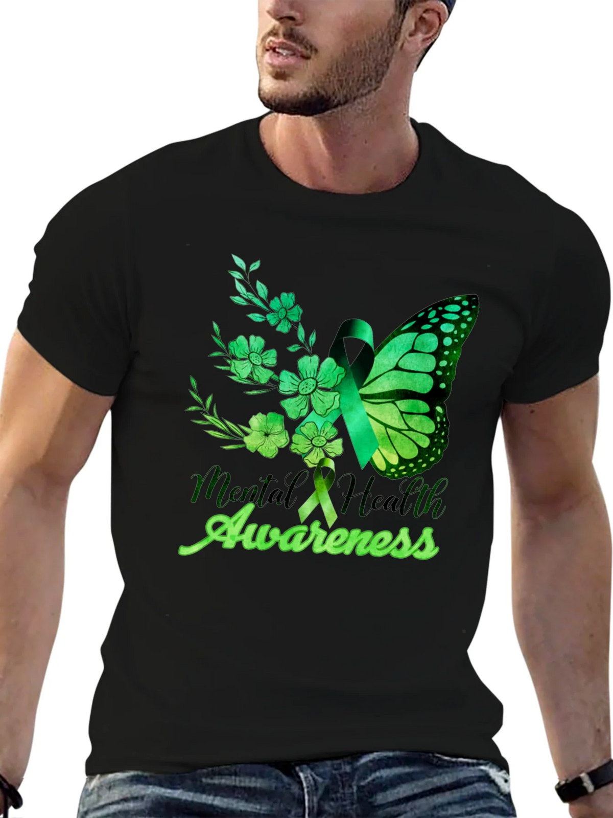 Mental Health Awareness Butterfly T-Shirt product image 9